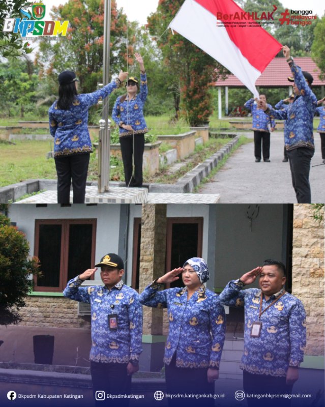 Prosesi pengibaran Bendera Merah Putih